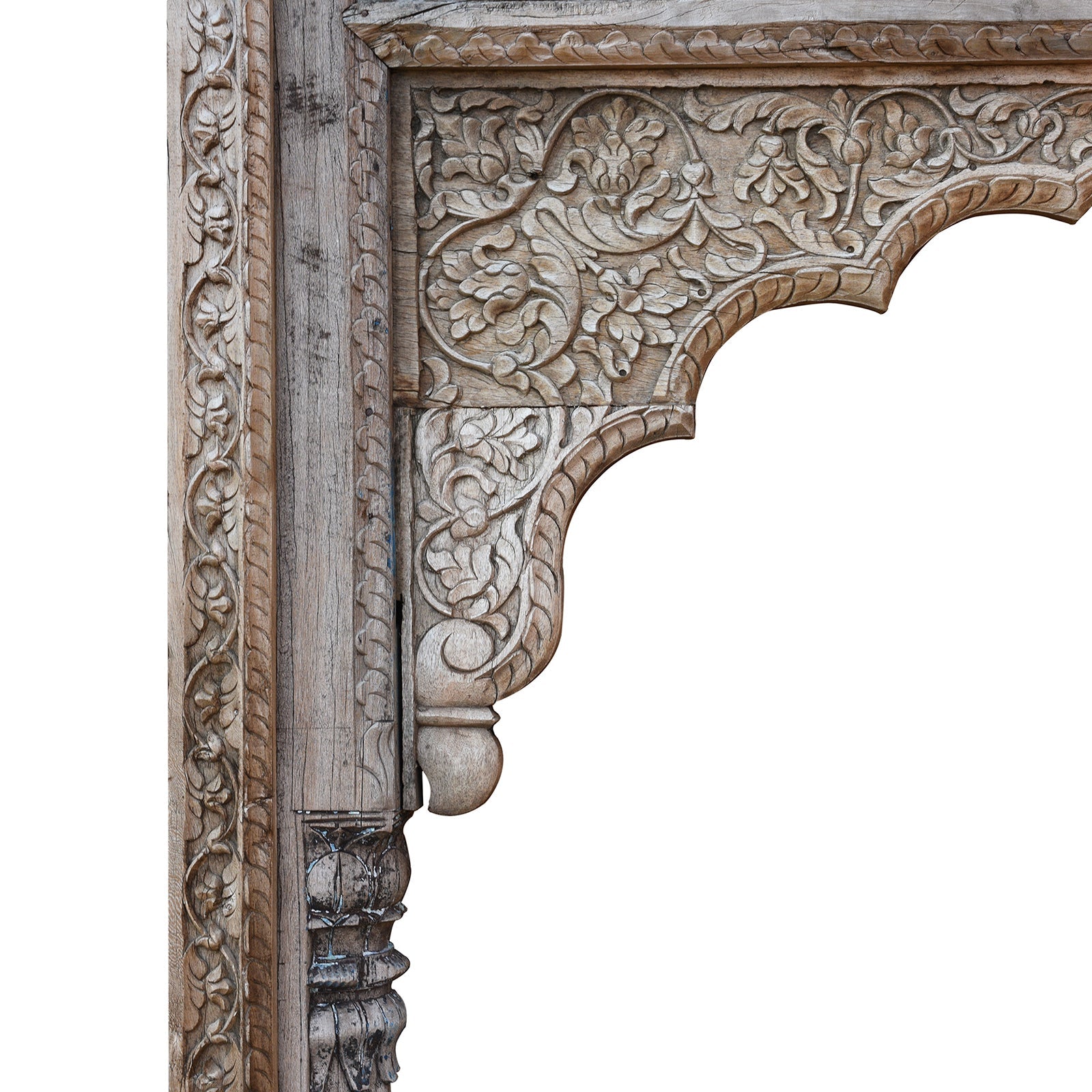 Carved Indian Teak Arch From Punjab - 19thC