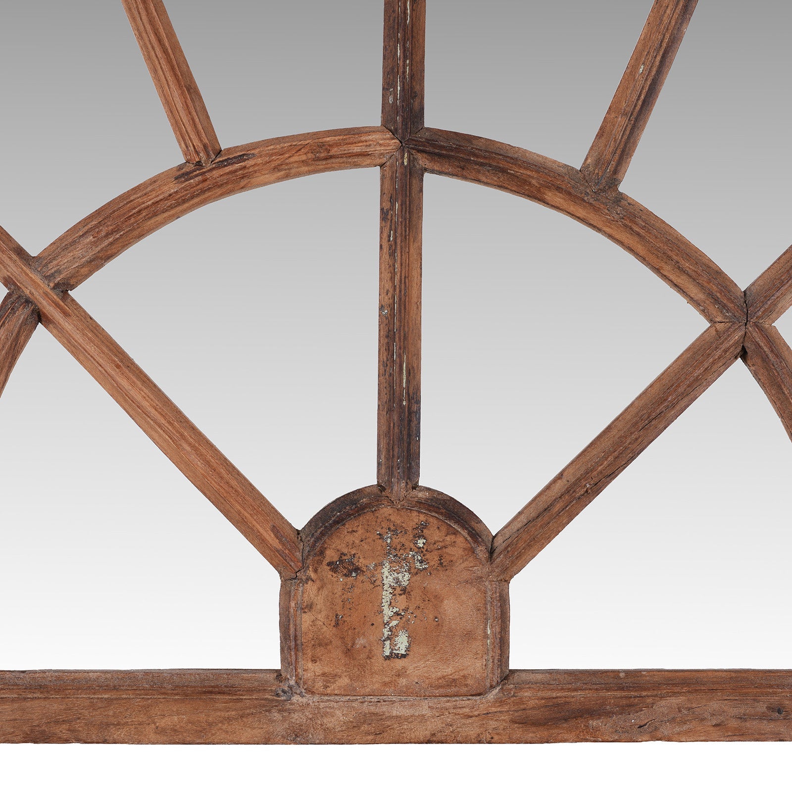 Old Indian Fanlight Window Mirror - 19th Century