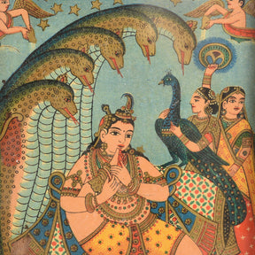 Framed Chromolithograph Advertising Label Of Krishna - Ca 1920
