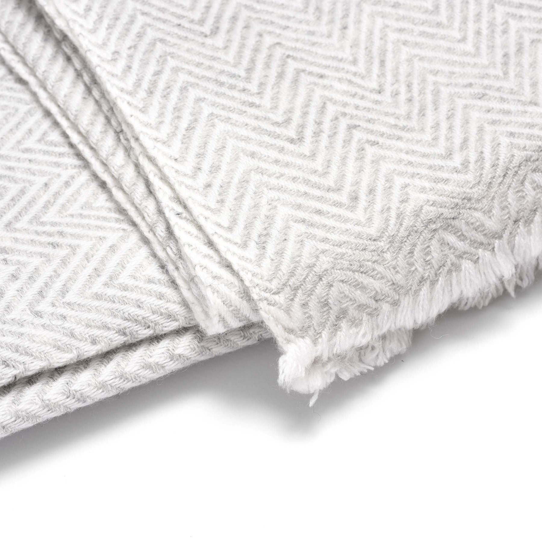 Herringbone Wool Throw from Kashmir