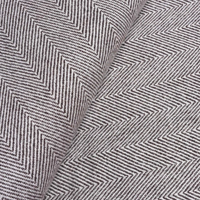 Wool Throw from Kashmir - Herringbone Charcoal