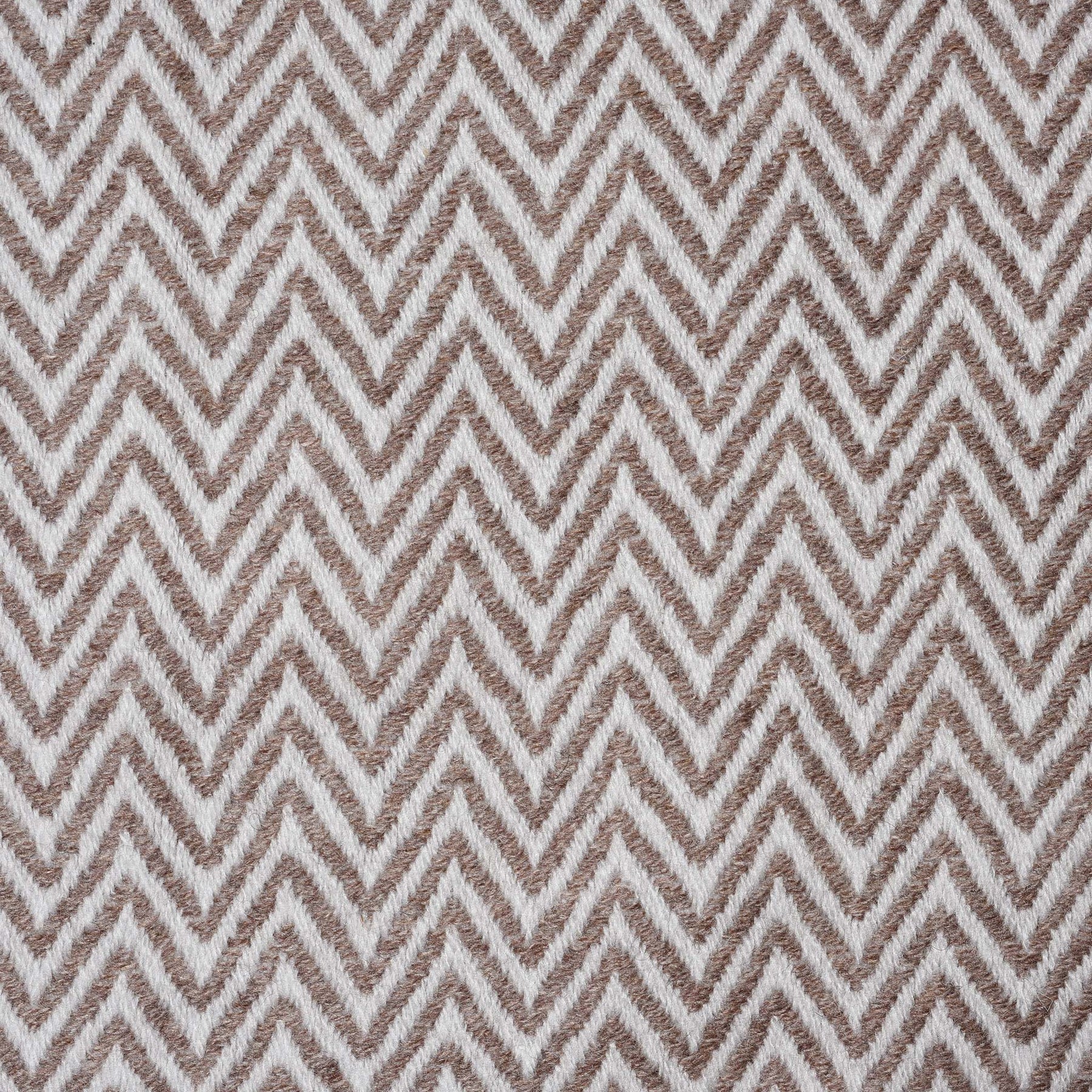 Wool Throw from Kashmir -Zig Zag Taupe