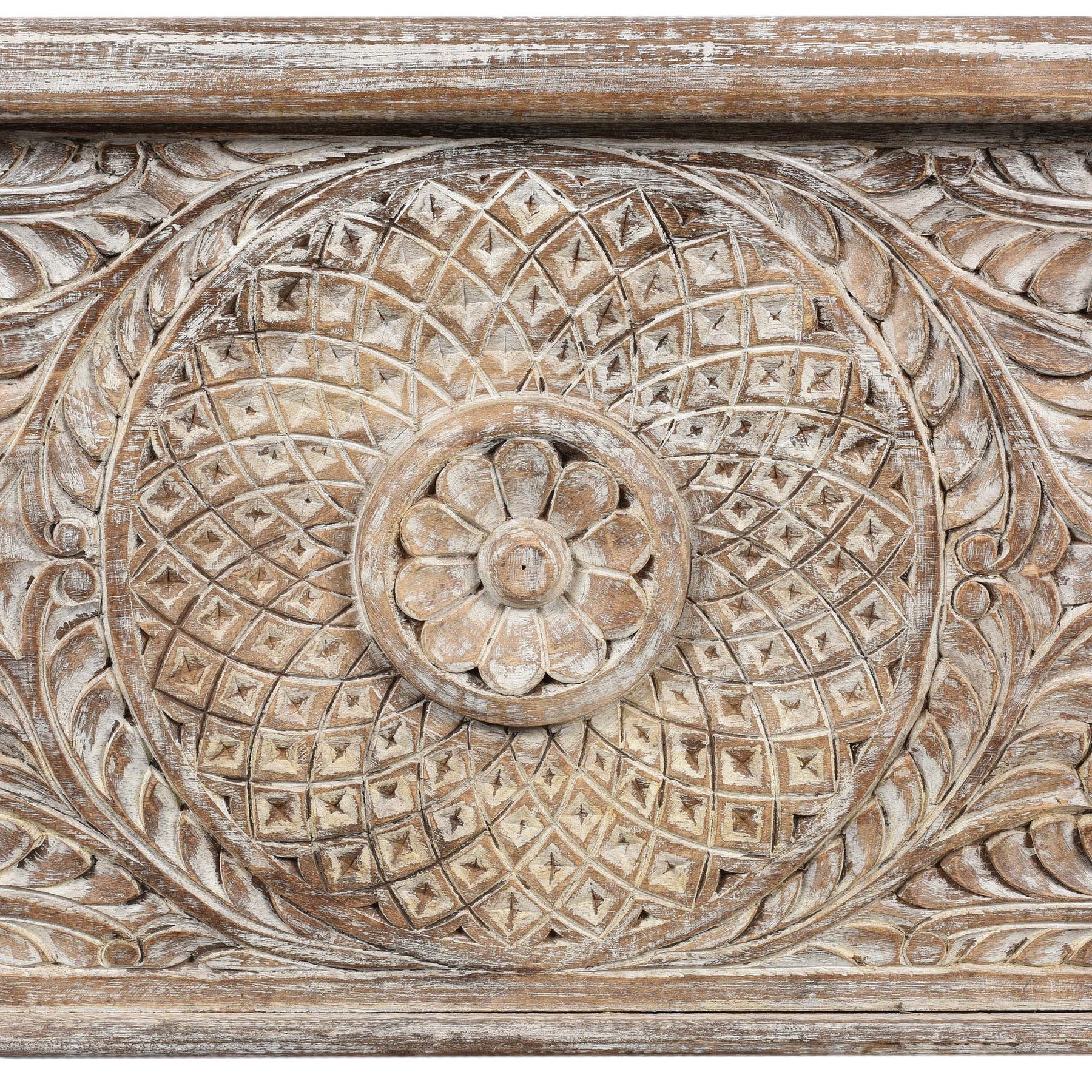 Carved Blanket Chest Made From Old Teak Wood