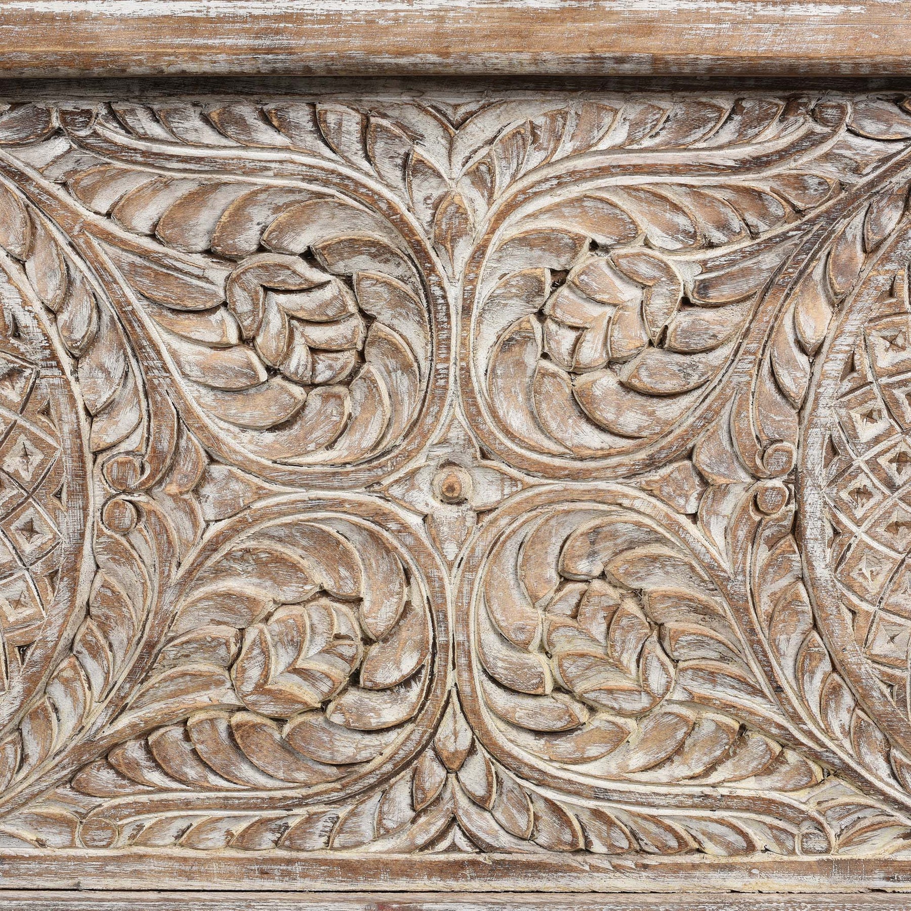 Carved Blanket Chest Made From Old Teak Wood