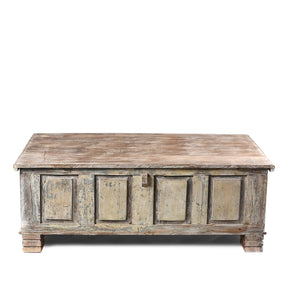 Carved Blanket Chest Made From Old Teak Wood