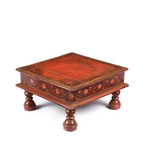 Bajot Low Prayer Table From Rajasthan - 19th Century