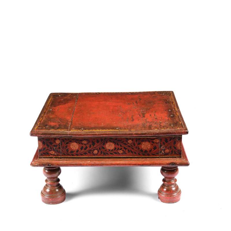 Bajot Low Prayer Table From Rajasthan - 19th Century