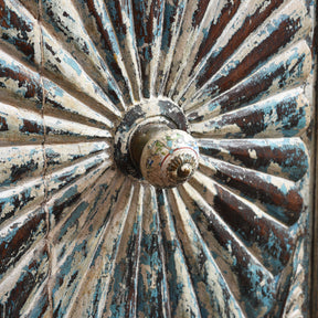 Painted Almirah Indian Cabinet From Diu - 19th Century