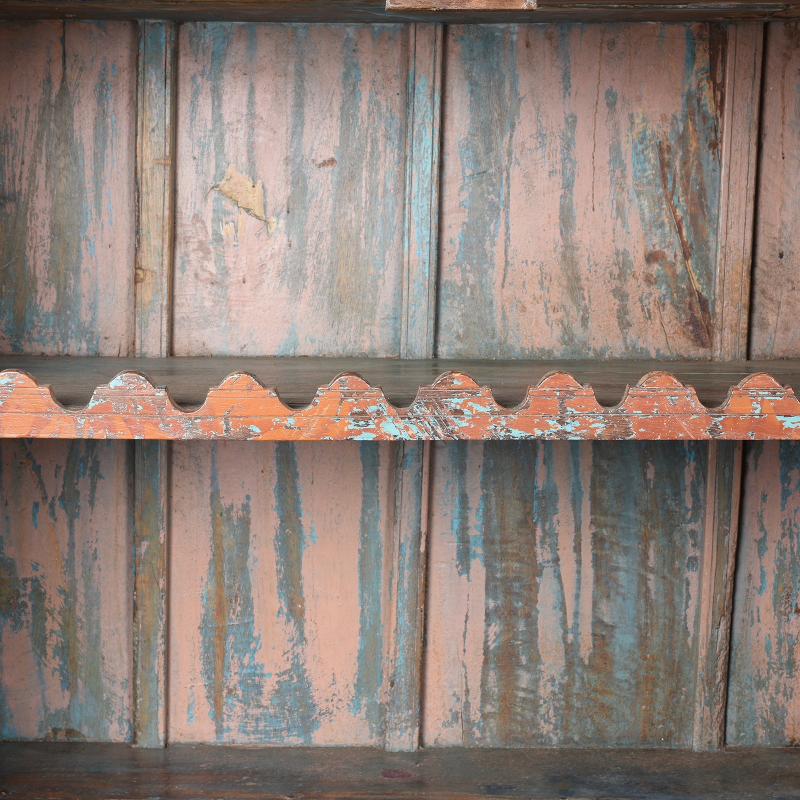 Painted Almirah Indian Cabinet From Diu - 19th Century