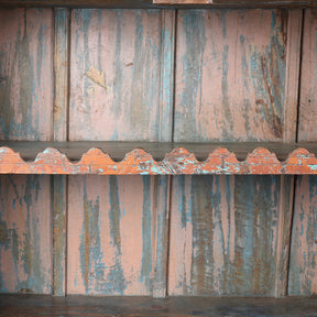 Painted Almirah Indian Cabinet From Diu - 19th Century