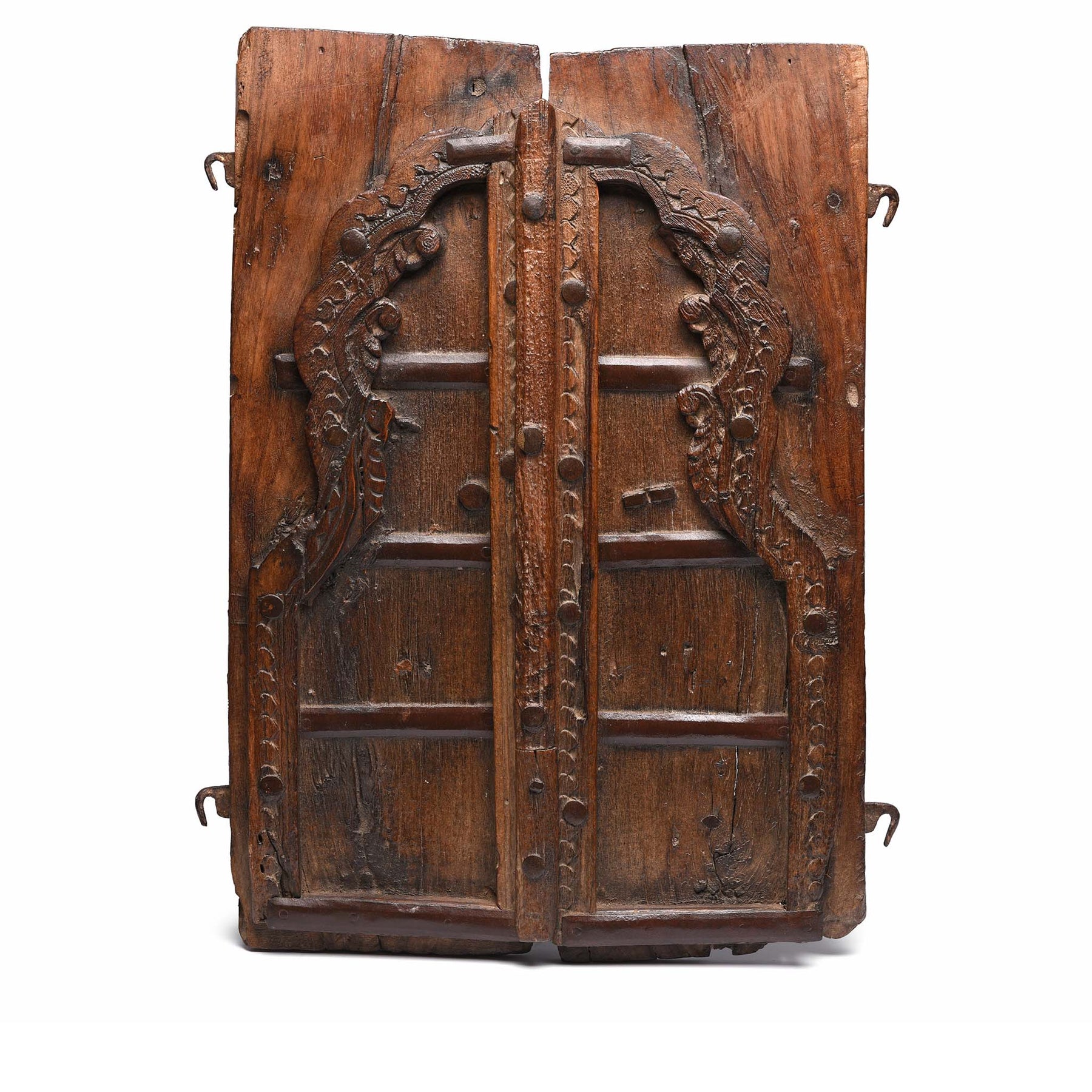 Old Carved Indian Window Shutters From Southern Rajasthan - 19thC