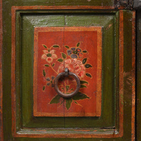 Painted Indian Cabinet From Bikaner - 19thC