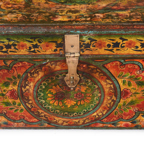 Old Indian Chest with Later Paint - 19thC