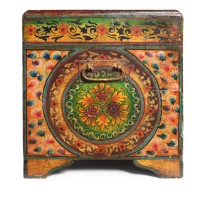 Old Indian Chest with Later Paint - 19thC