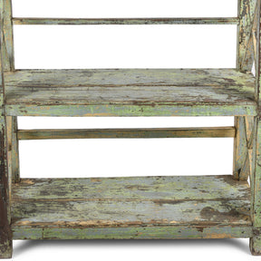 Green Painted Indian Shelf - Ca 1930