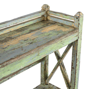 Green Painted Indian Shelf - Ca 1930