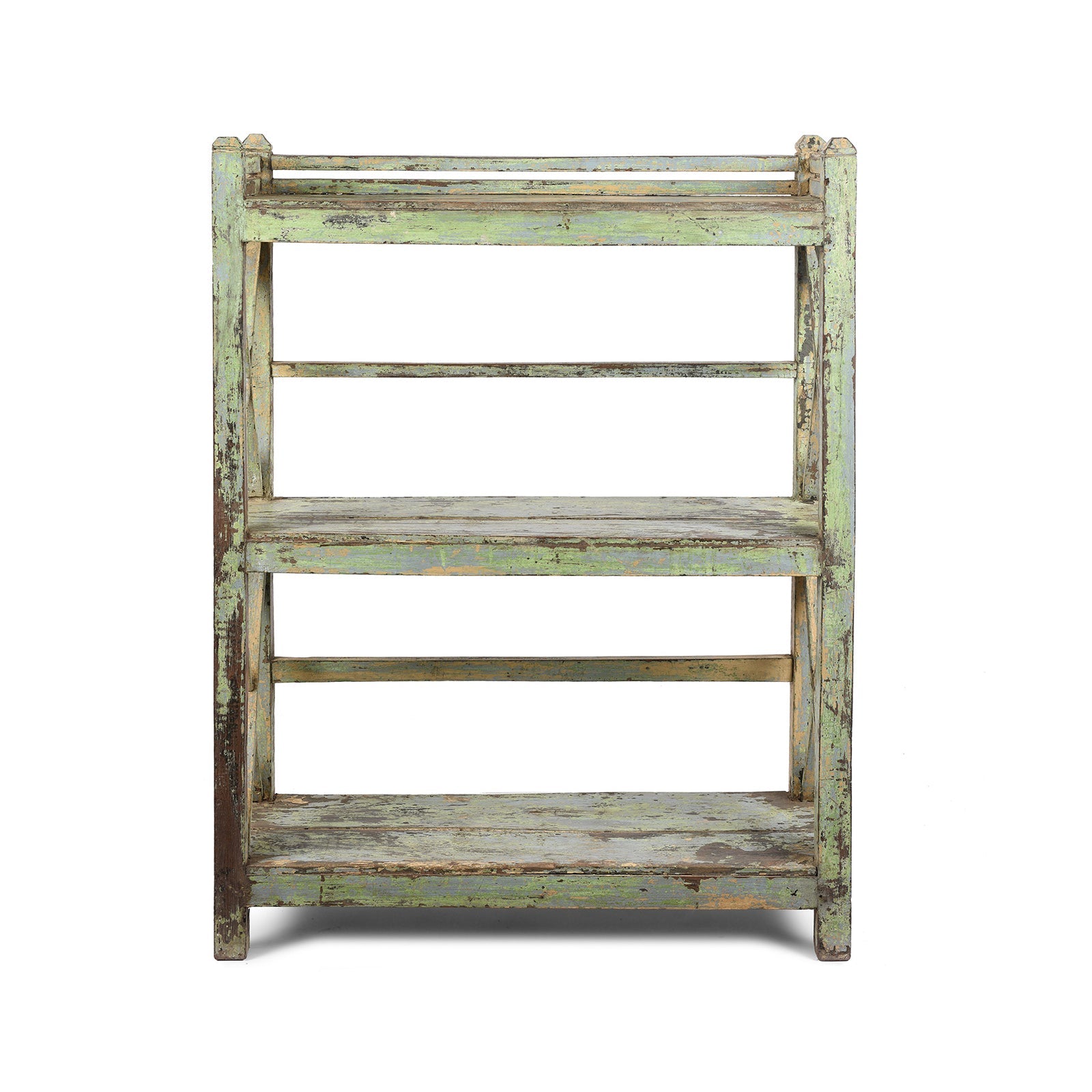 Green Painted Indian Shelf - Ca 1930