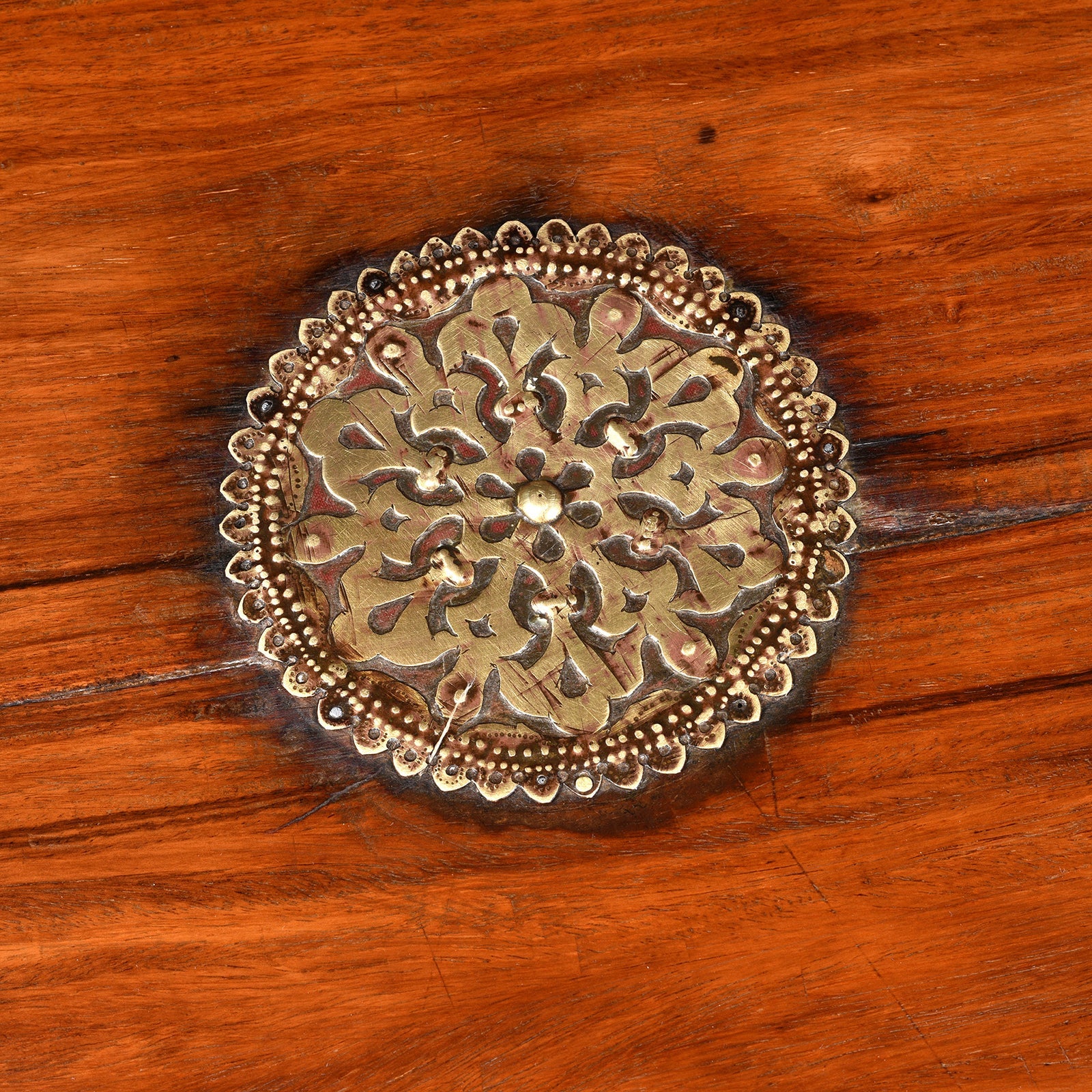 Octagonal Bajot Low Prayer Table From Shekhawati - 19thC