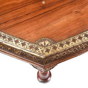 Octagonal Bajot Low Prayer Table From Shekhawati - 19thC