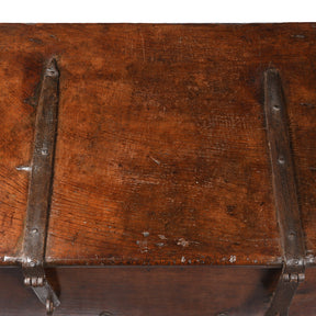 Iron Bound Indian Teak Chest From Gujarat - 18thC