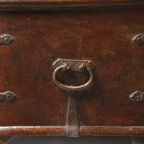 Iron Bound Indian Teak Chest From Gujarat - 18thC
