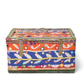 Vintage Textile Box From Rajasthan - Ca 1950