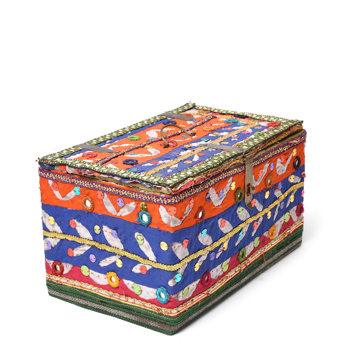 Vintage Textile Box From Rajasthan - Ca 1950