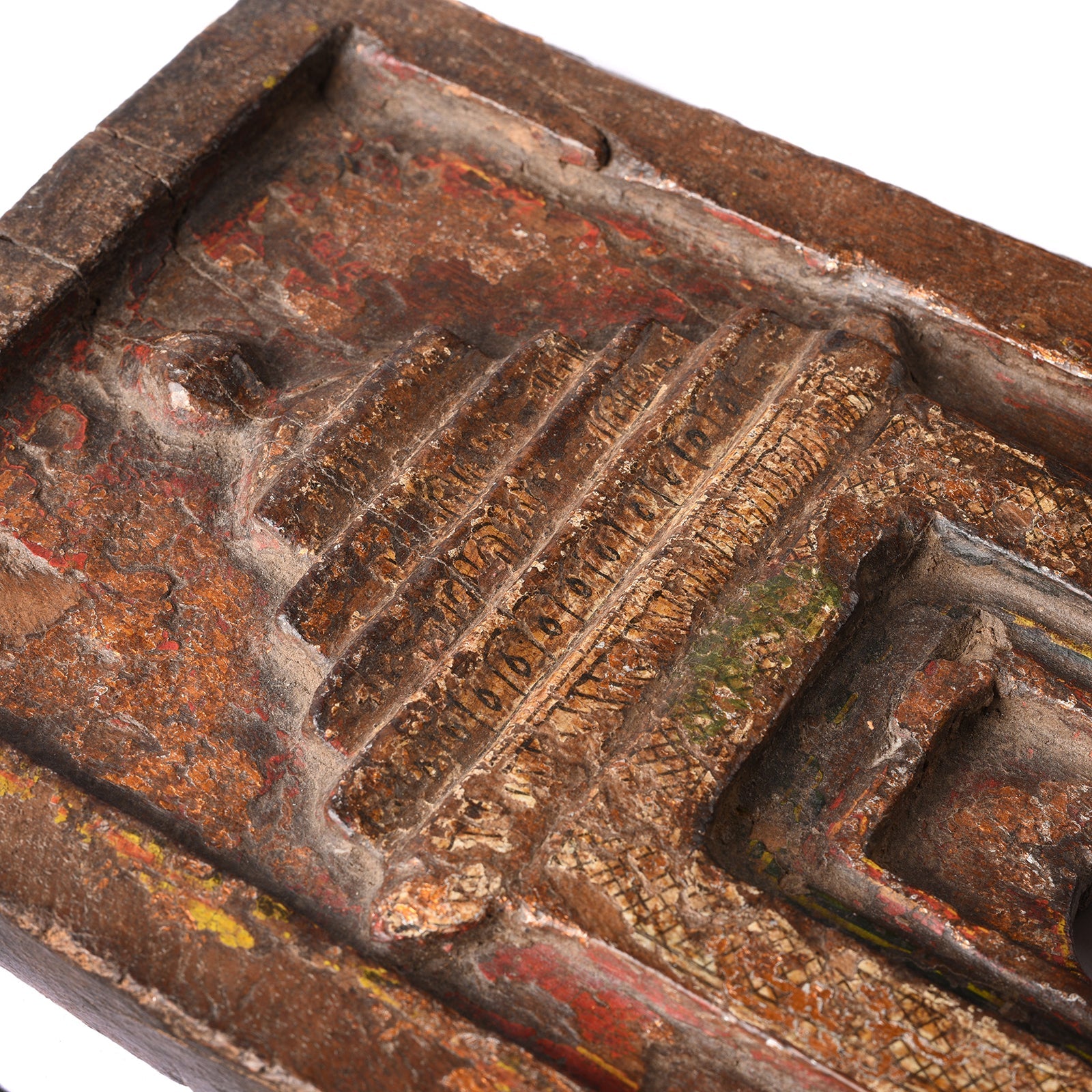 Polychrome Votive Panel From Andhra Pradesh - 19th Century