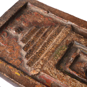 Polychrome Votive Panel From Andhra Pradesh - 19th Century