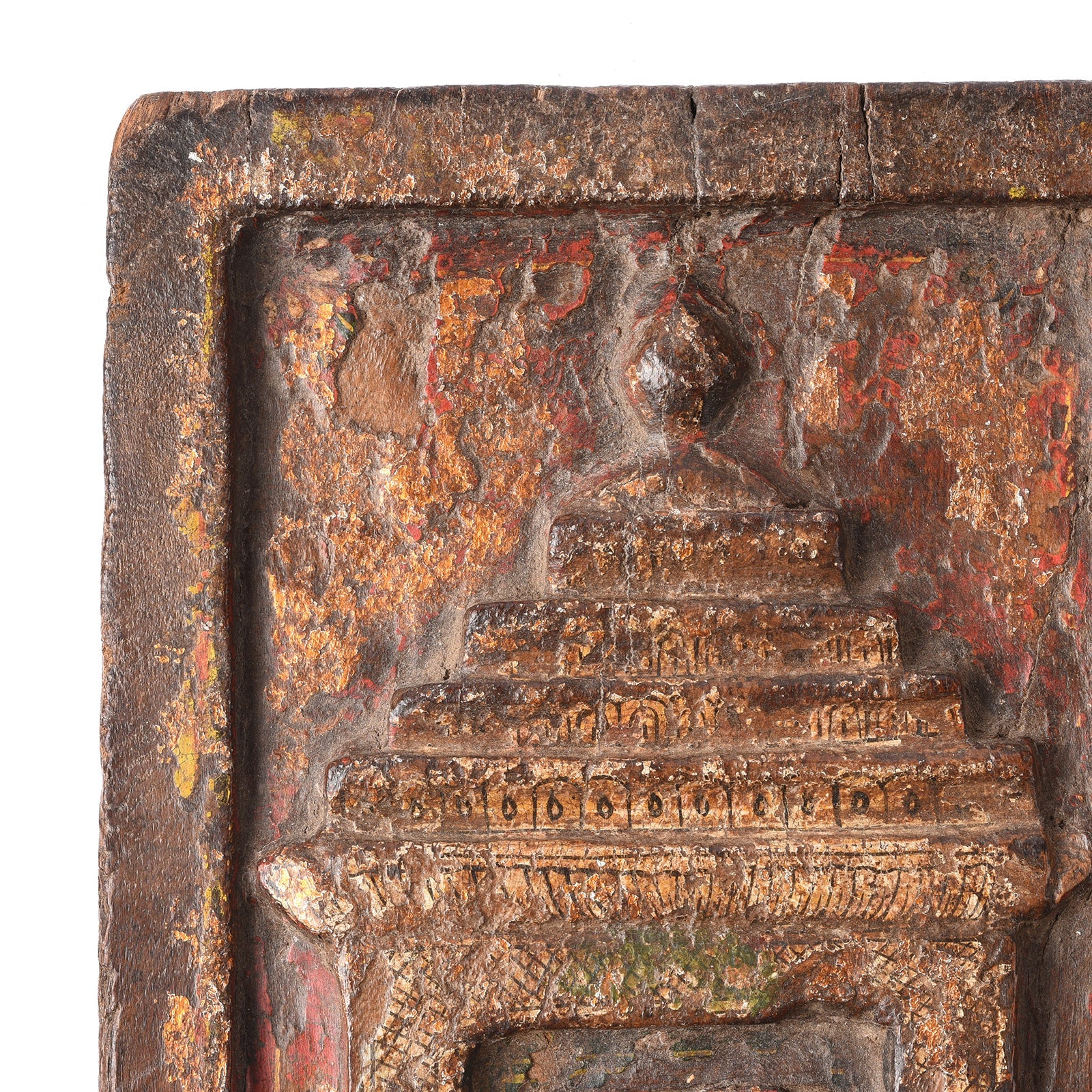 Polychrome Votive Panel From Andhra Pradesh - 19th Century