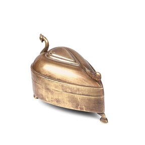 Old Peacock Shaped Brass Betelnut Box - Ca 1920