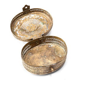 Brass Jali Work Paan Box From India - Early 20th Century