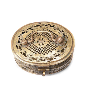 Brass Jali Work Paan Box From India - Early 20th Century