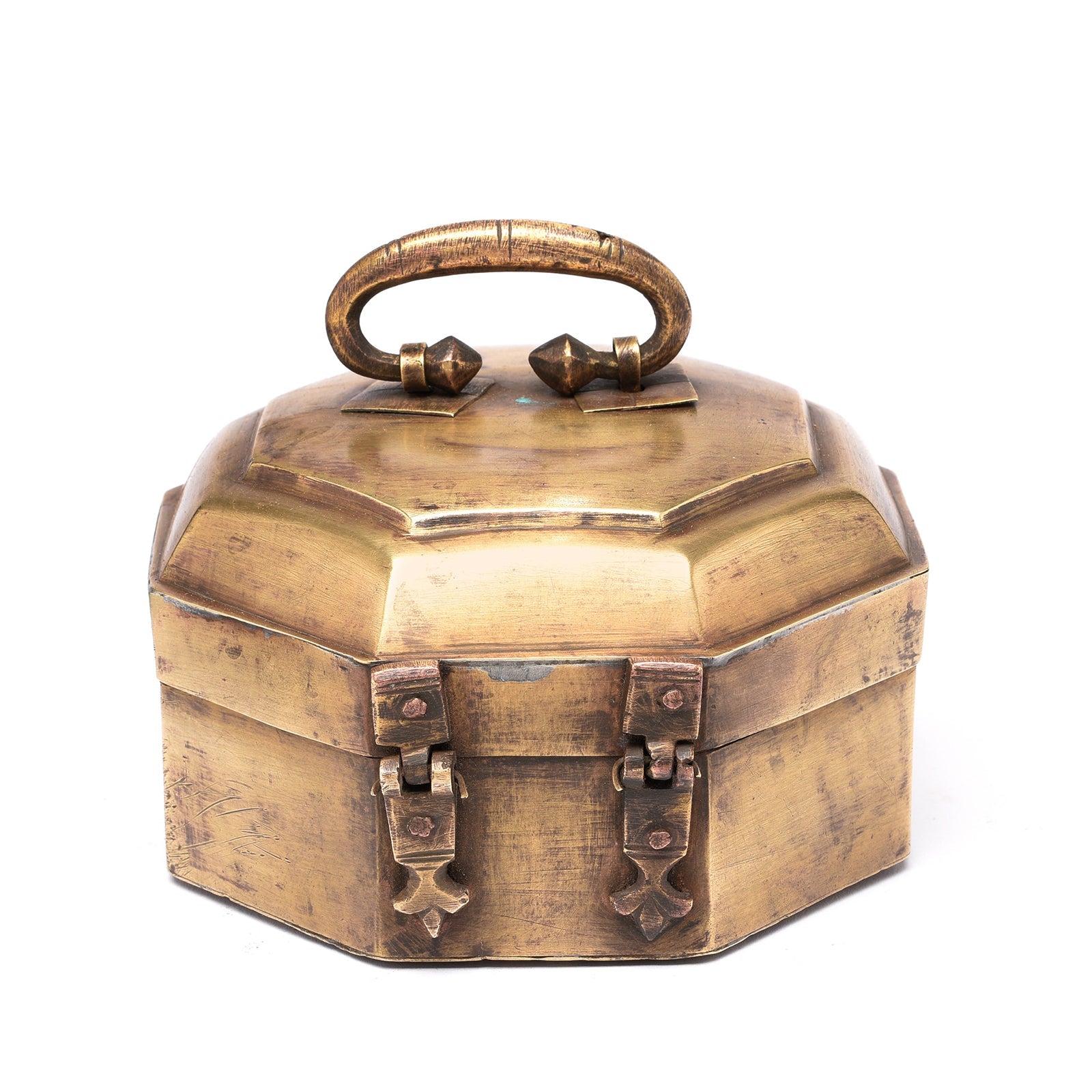 Indian Brass Paan Box From Rajasthan - Early 20th Century