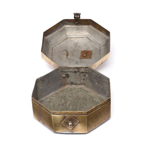 Indian Brass Paan Box From Rajasthan - Early 20th Century