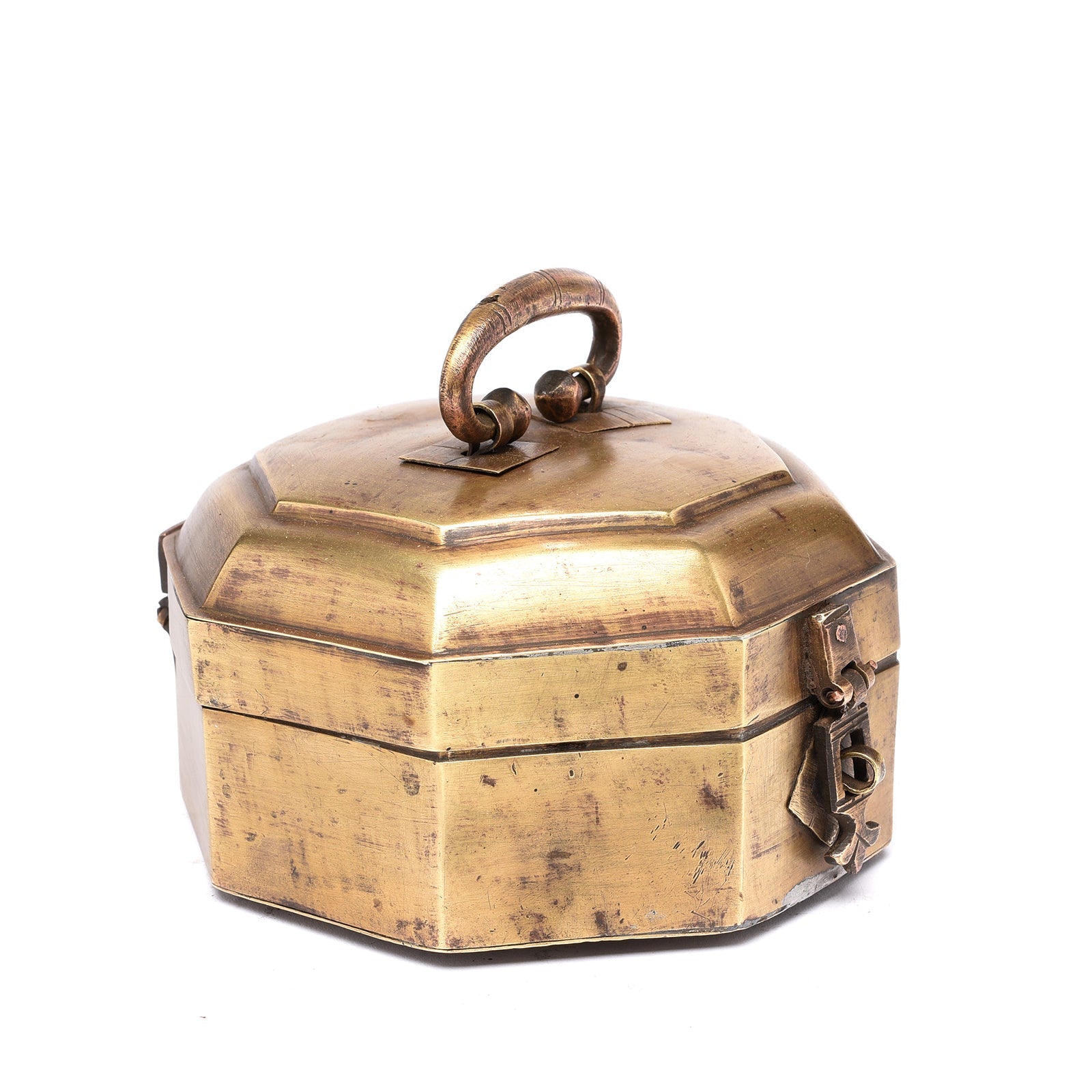 Indian Brass Paan Box From Rajasthan - Early 20th Century