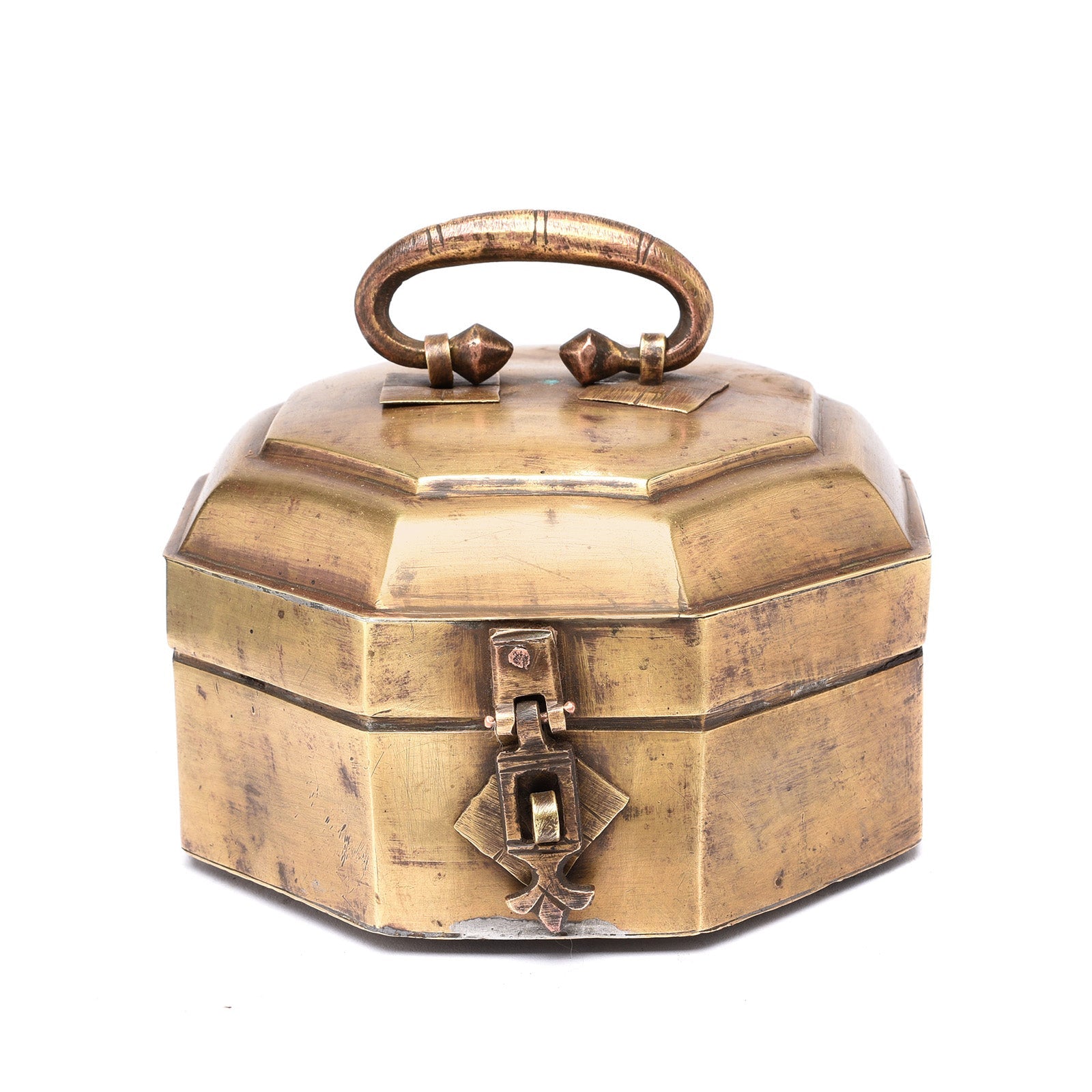Indian Brass Paan Box From Rajasthan - Early 20th Century