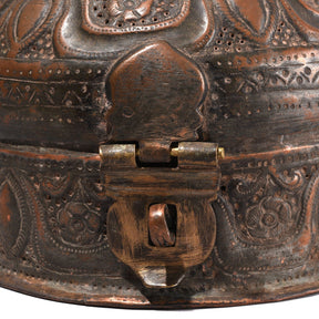 Copper Paan Box From Kashmir - Late 19th Century