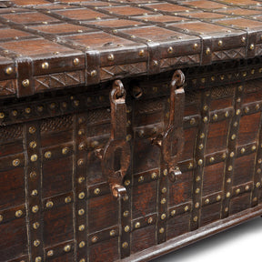 Iron Bound Indian Chest From Gujarat - 19thC