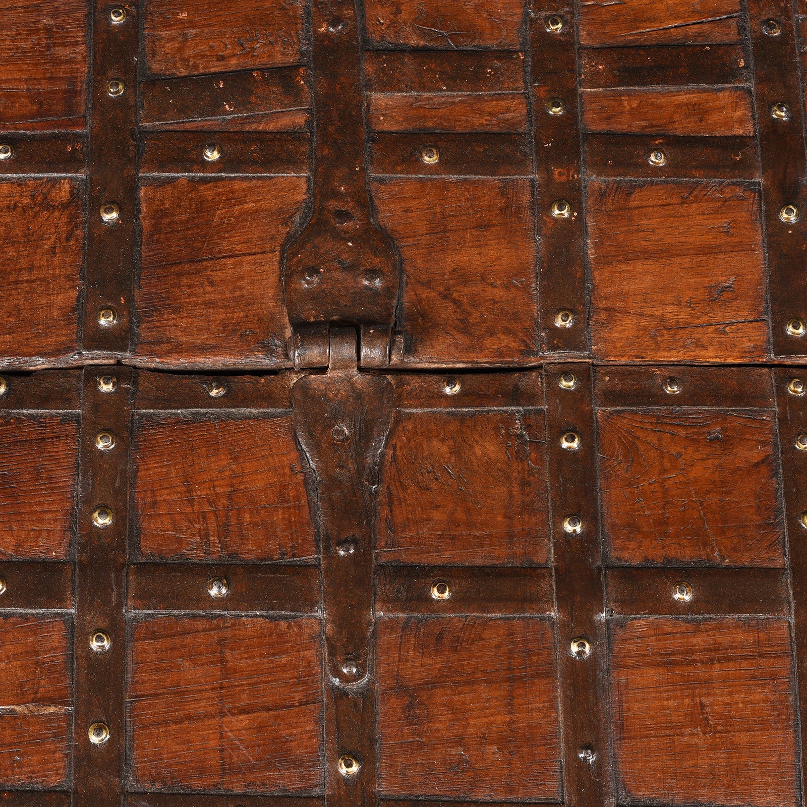 Iron Bound Indian Chest From Gujarat - 19thC