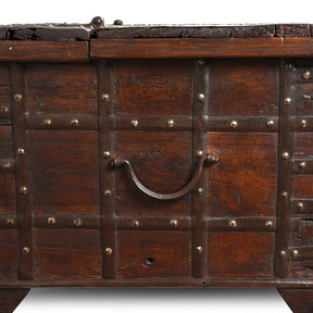 Iron Bound Indian Chest From Gujarat - 19thC