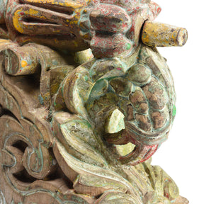Painted Indian Corbel From Maharashtra - 19th Century