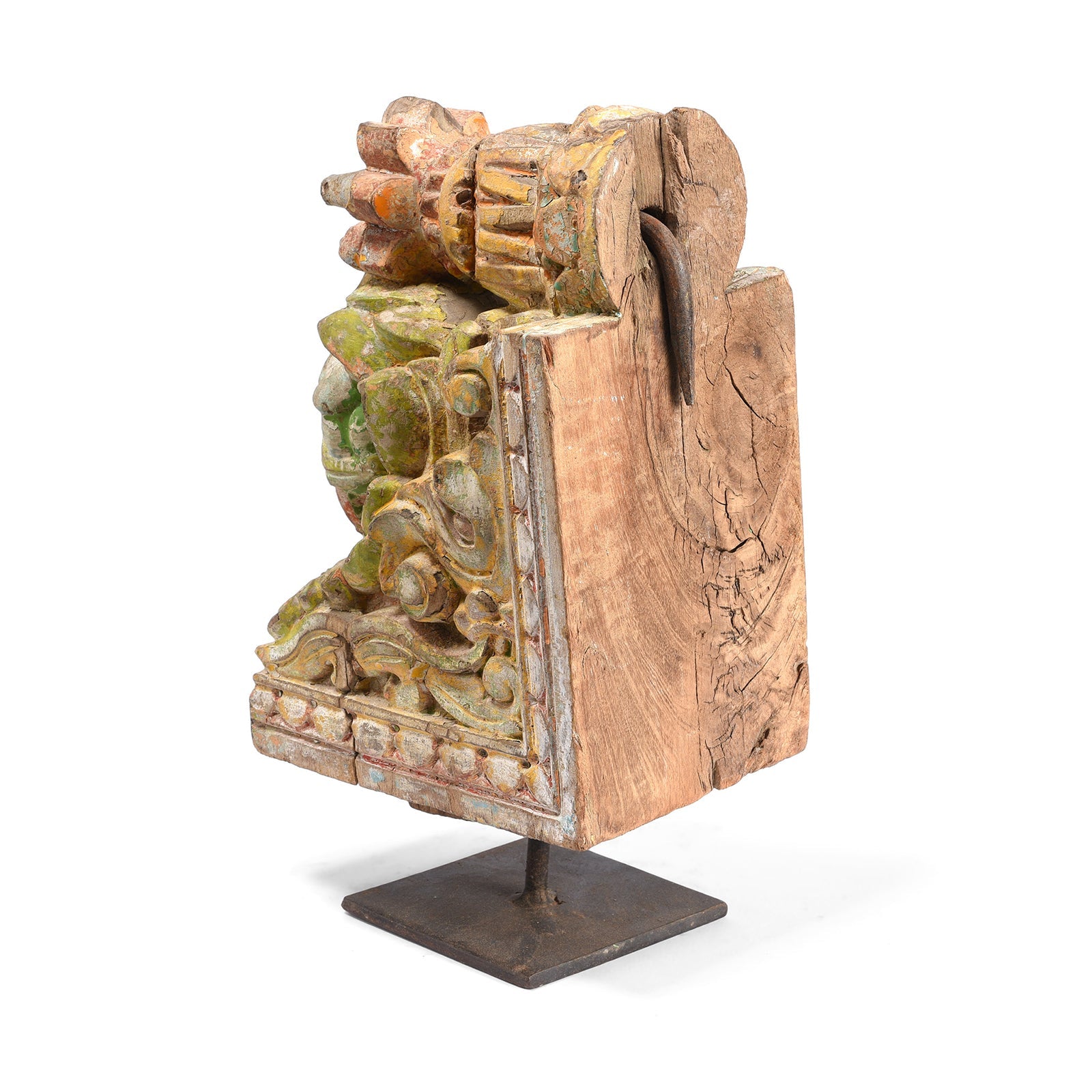 Painted Corbel From Maharashtra - 19th Century