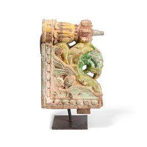 Painted Corbel From Maharashtra - 19th Century