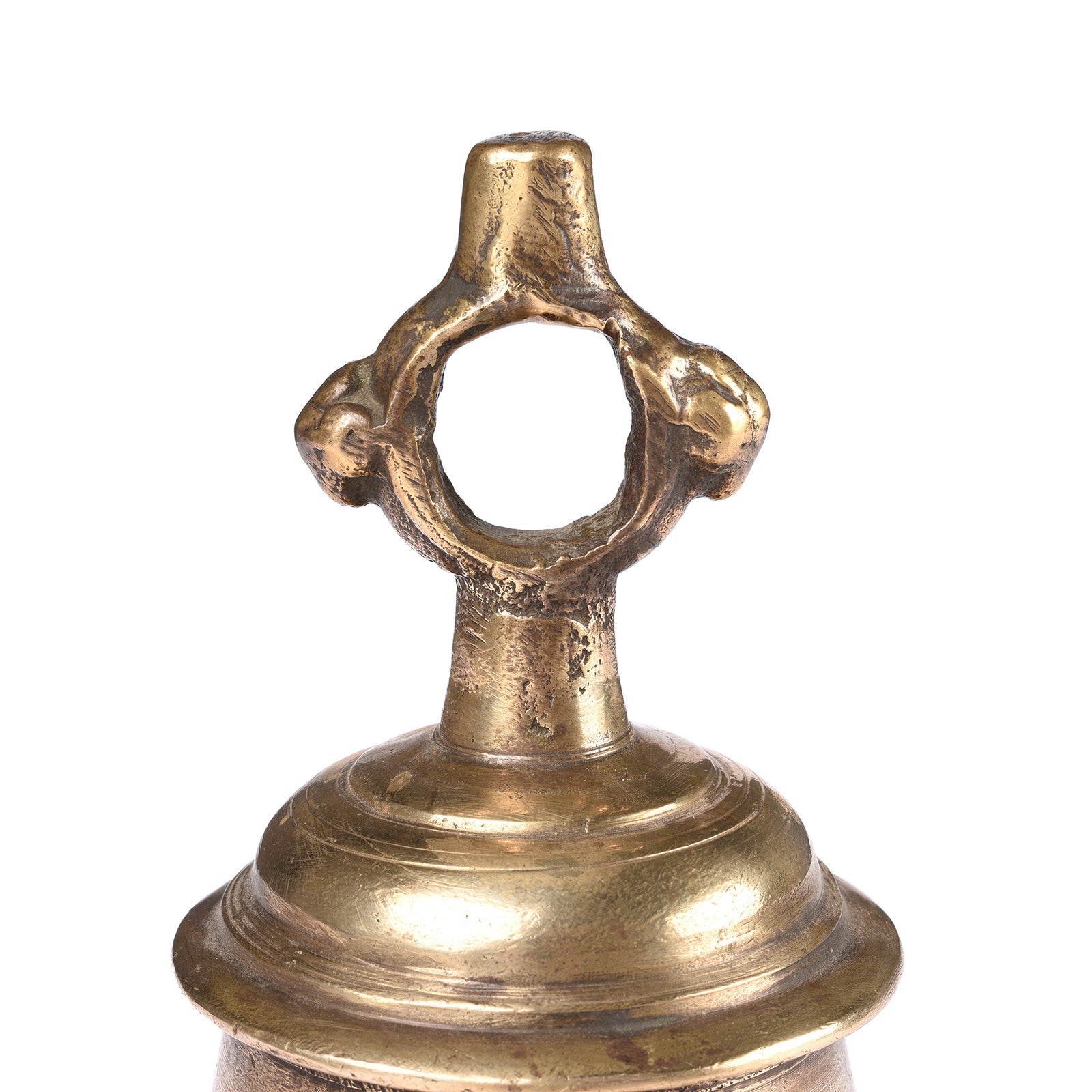 Old Bronze Puja Bell From Lucknow - Ca 1920
