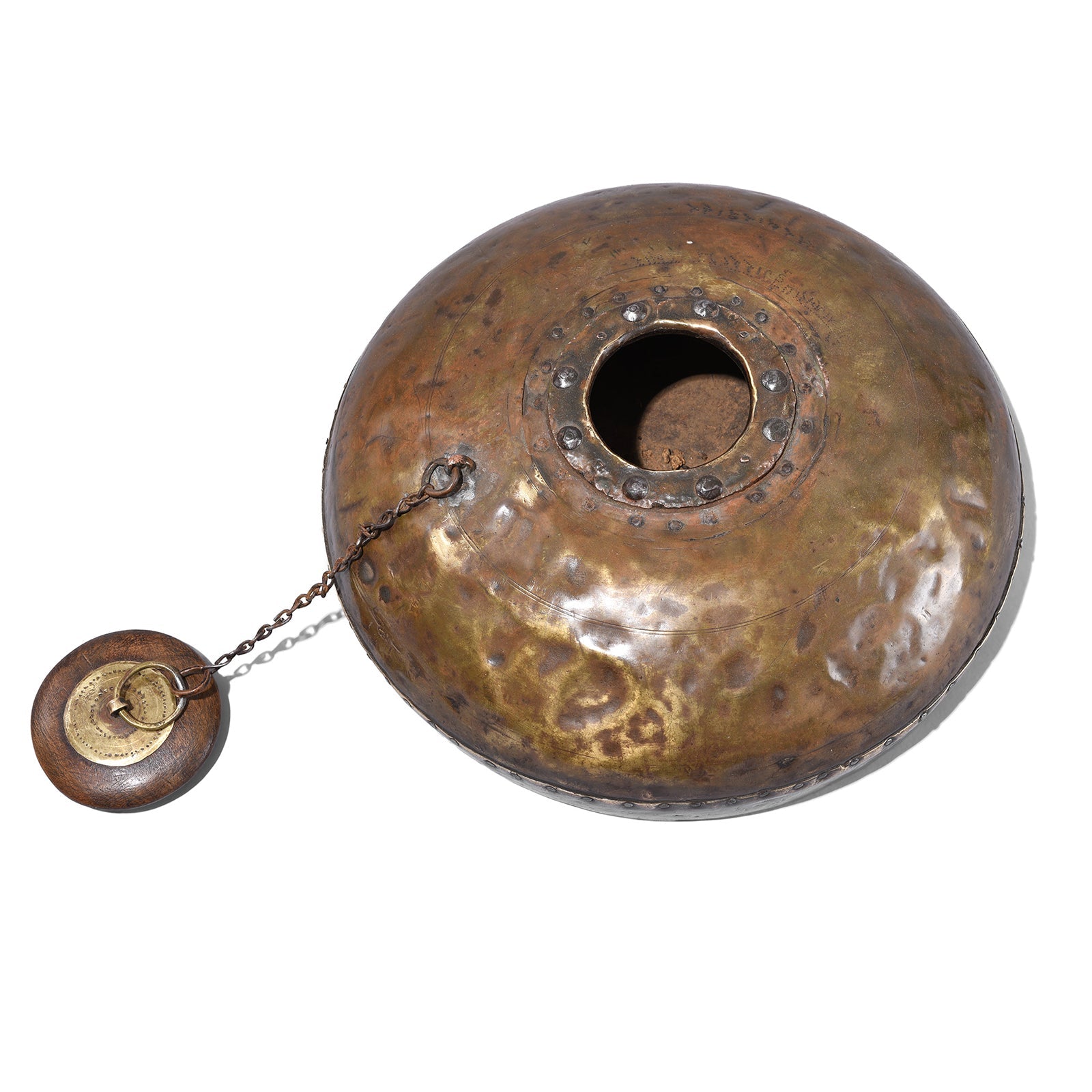 Brass & Teak Indian Tobacco Box - 19th Century