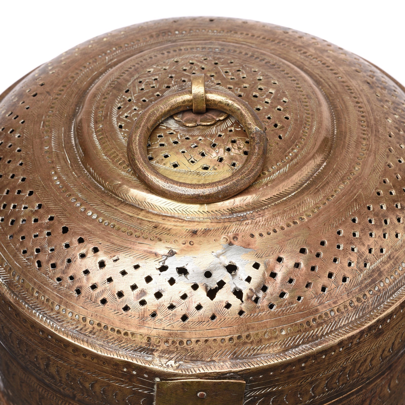 Indian Brass Paan Box From Rajasthan - Early 20thC