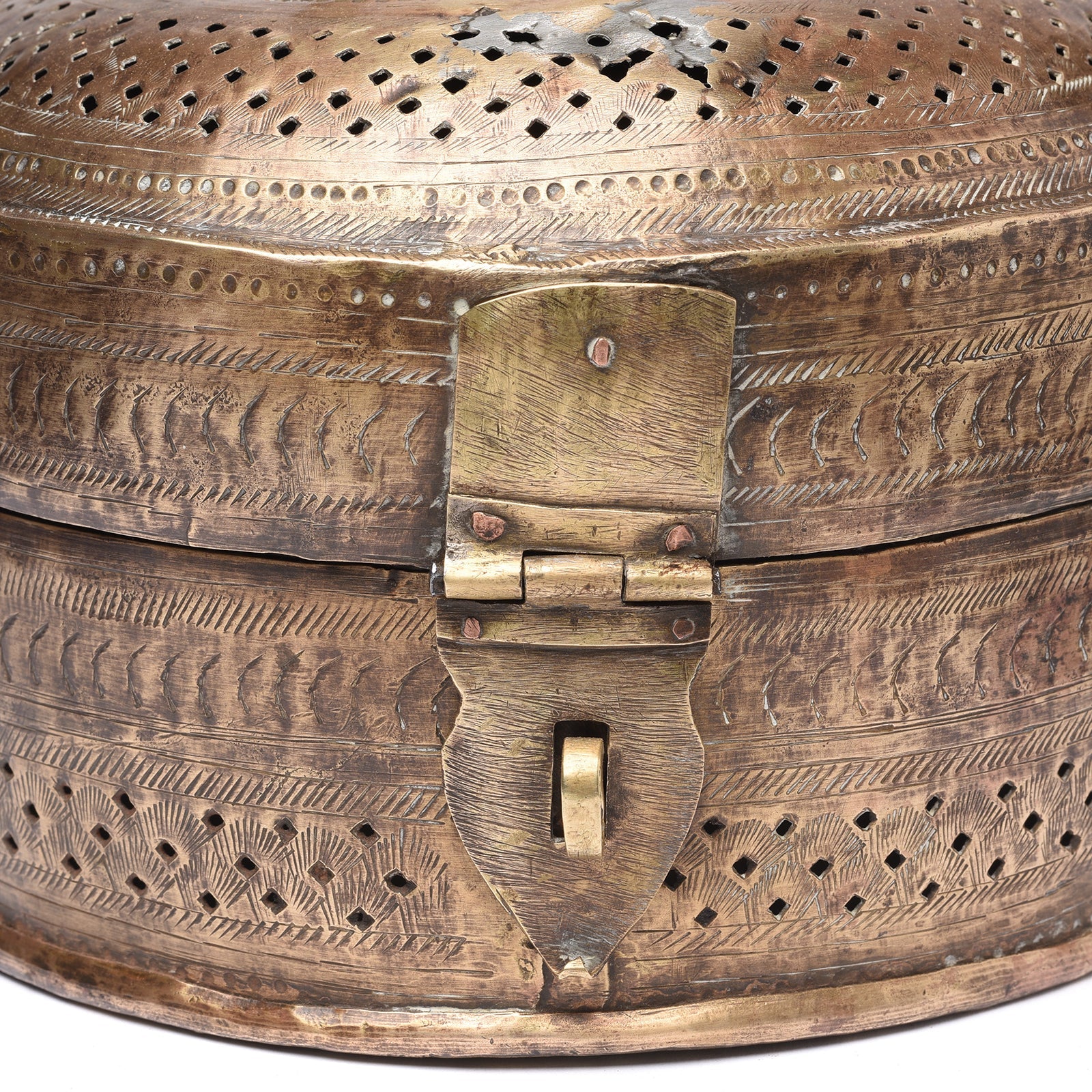 Indian Brass Paan Box From Rajasthan - Early 20thC