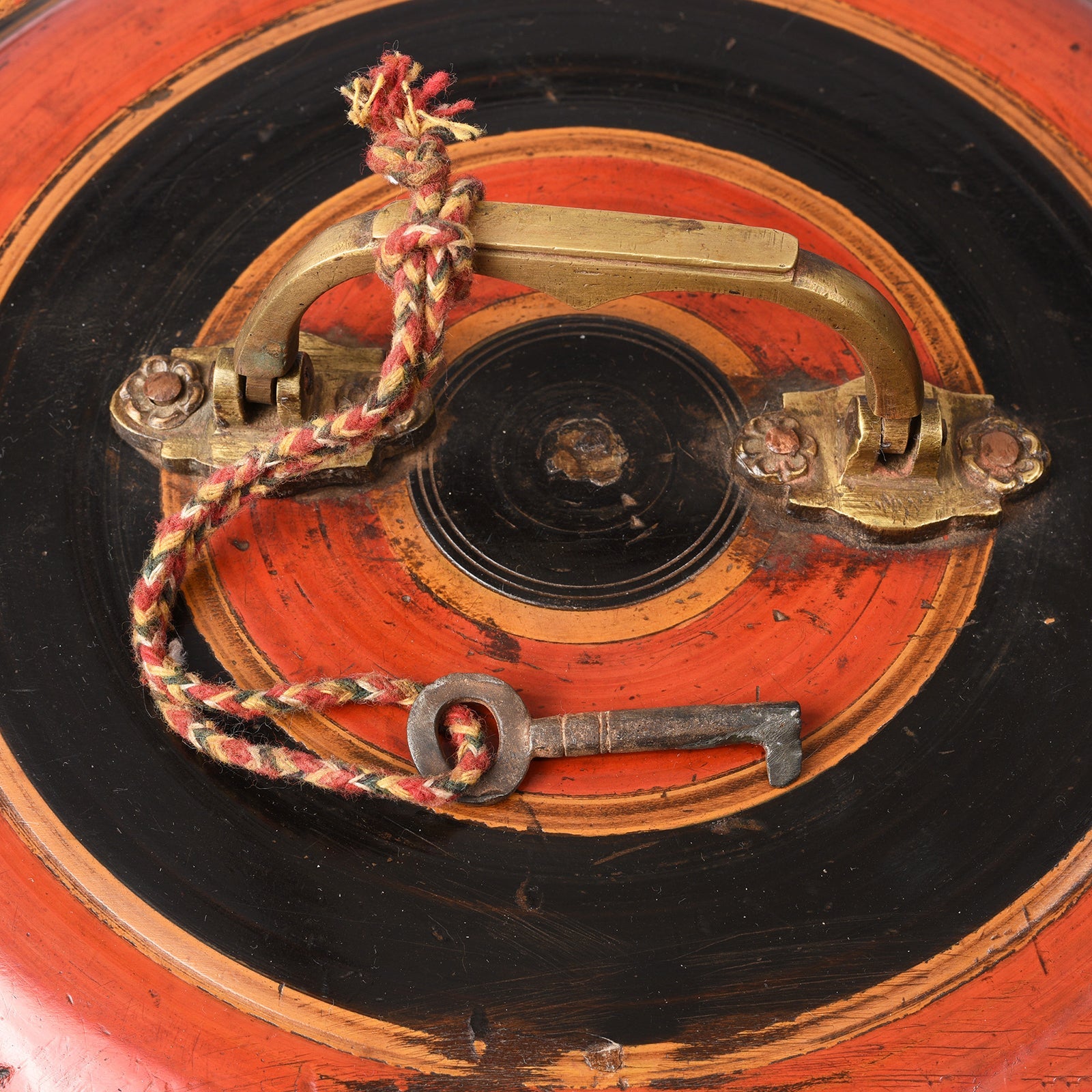 Lacquer Turban Box From Rajasthan - 19thC