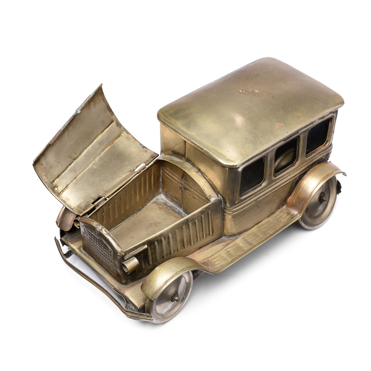 Vintage Brass Chevrolet Paan Box - Ca 1930